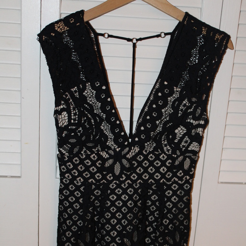 Free People Black Lace Dress